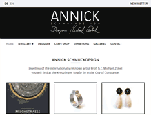 Tablet Screenshot of annick-schmuckdesign.com